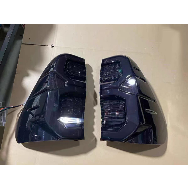 For Toyota 2015-2023 Hilux Revo GR Transparent Smoked Custom Tail Lights