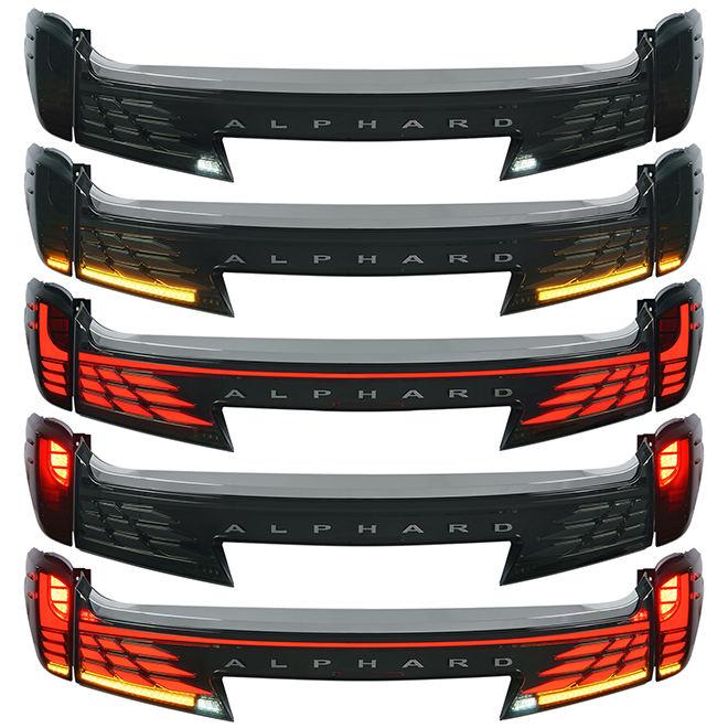 For Toyota Alphard 15-23 Modified Through Tail Lights