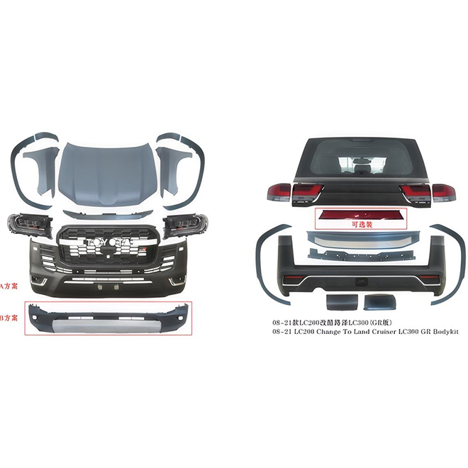 For Toyota 2008-2021 Land Cruiser LC200 modified LC300 (GR version) kit